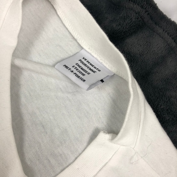 Vetements Staff White Sz L T-shirt Oversized - Picture 2 of 8